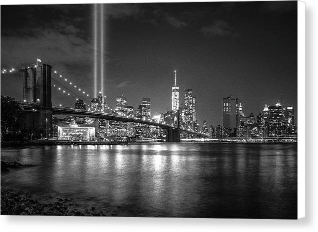 Light Beams in the Place of Twin Towers / Art Photo - Canvas Print