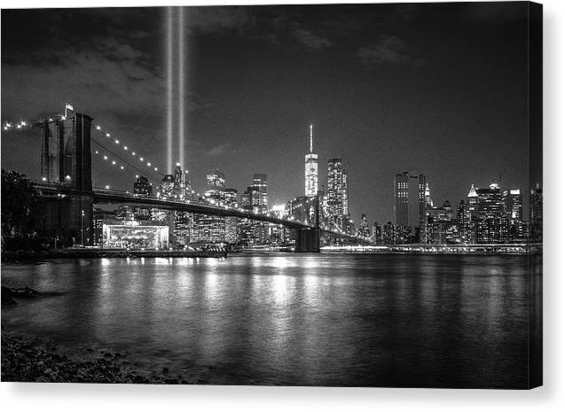 Light Beams in the Place of Twin Towers / Art Photo - Canvas Print