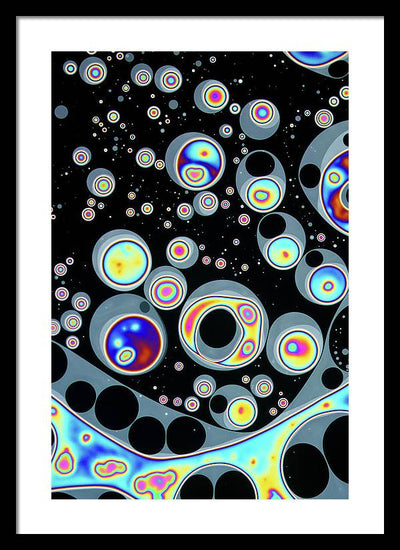 Lipid Islands on Soap Bubble / Art Photo - Framed Print