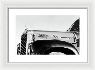 Mack Truck #1, Black and White / Art Photo - Framed Print