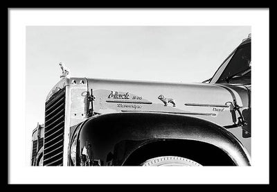 Mack Truck #1, Black and White / Art Photo - Framed Print