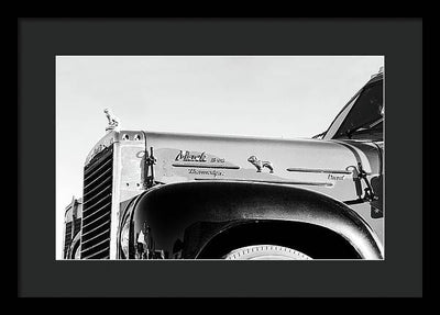 Mack Truck #1, Black and White / Art Photo - Framed Print