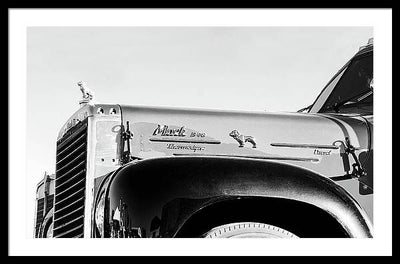 Mack Truck #1, Black and White / Art Photo - Framed Print