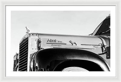 Mack Truck #1, Black and White / Art Photo - Framed Print