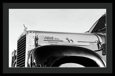 Mack Truck #1, Black and White / Art Photo - Framed Print