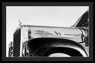 Mack Truck #1, Black and White / Art Photo - Framed Print