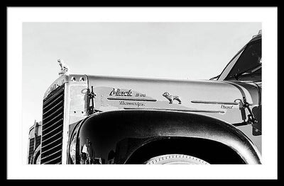 Mack Truck #1, Black and White / Art Photo - Framed Print