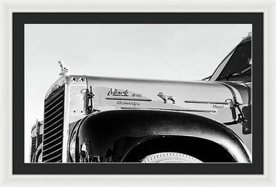 Mack Truck #1, Black and White / Art Photo - Framed Print