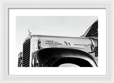 Mack Truck #1, Black and White / Art Photo - Framed Print