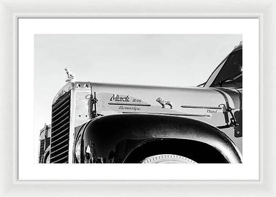 Mack Truck #1, Black and White / Art Photo - Framed Print