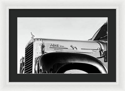 Mack Truck #1, Black and White / Art Photo - Framed Print