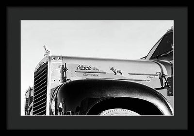 Mack Truck #1, Black and White / Art Photo - Framed Print