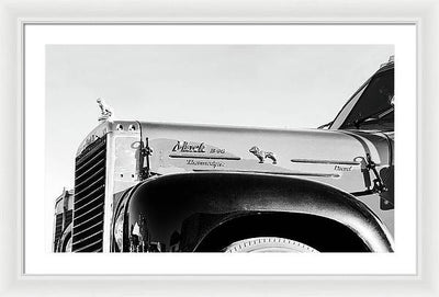 Mack Truck #1, Black and White / Art Photo - Framed Print