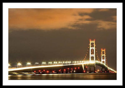 Mackinac Bridge, Michigan / Art Photo - Framed Print