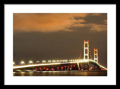 Mackinac Bridge, Michigan / Art Photo - Framed Print