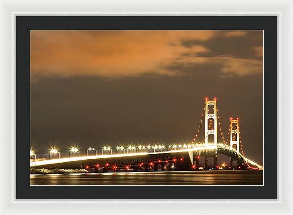 Mackinac Bridge, Michigan / Art Photo - Framed Print