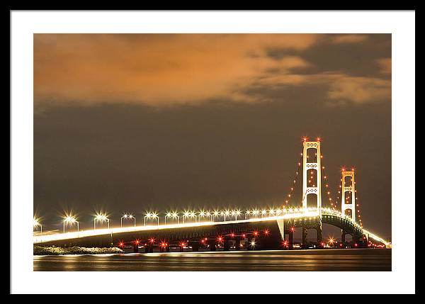 Mackinac Bridge, Michigan / Art Photo - Framed Print