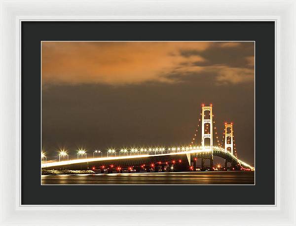 Mackinac Bridge, Michigan / Art Photo - Framed Print