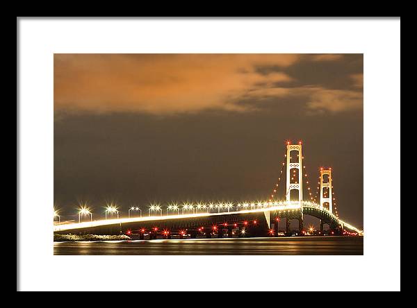 Mackinac Bridge, Michigan / Art Photo - Framed Print