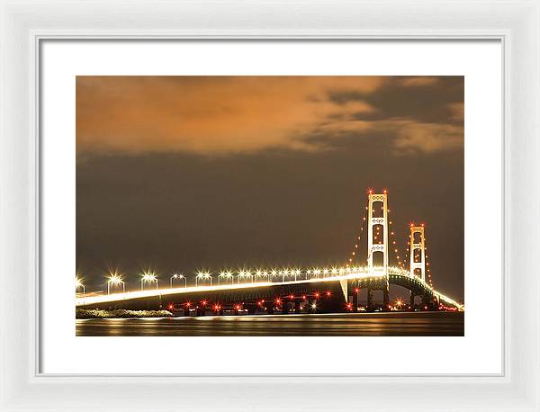 Mackinac Bridge, Michigan / Art Photo - Framed Print