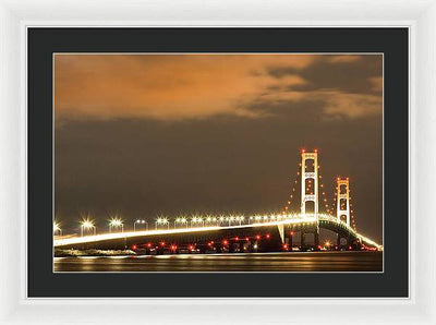 Mackinac Bridge, Michigan / Art Photo - Framed Print