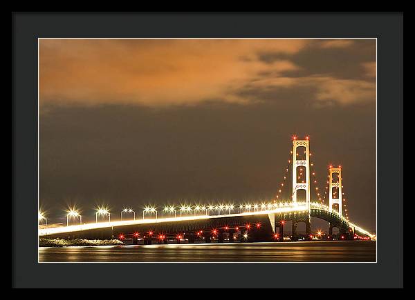 Mackinac Bridge, Michigan / Art Photo - Framed Print