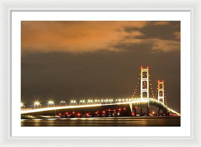 Mackinac Bridge, Michigan / Art Photo - Framed Print