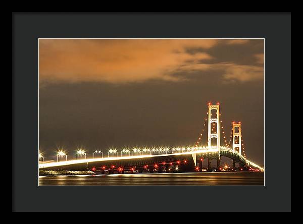 Mackinac Bridge, Michigan / Art Photo - Framed Print