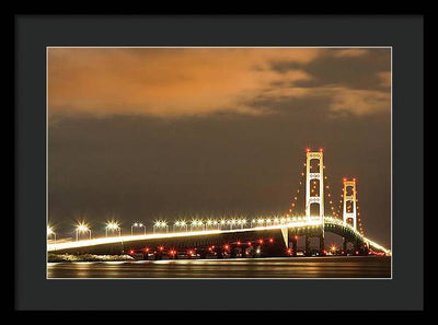 Mackinac Bridge, Michigan / Art Photo - Framed Print