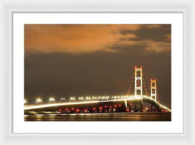 Mackinac Bridge, Michigan / Art Photo - Framed Print