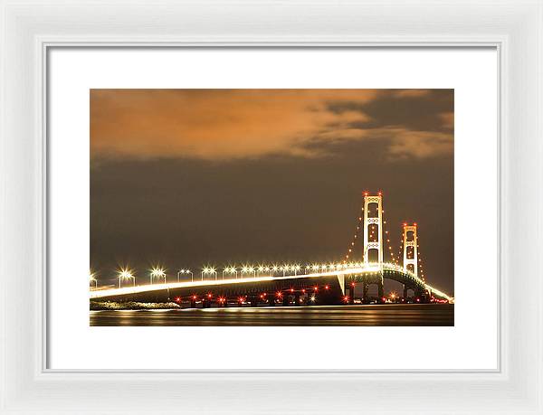 Mackinac Bridge, Michigan / Art Photo - Framed Print