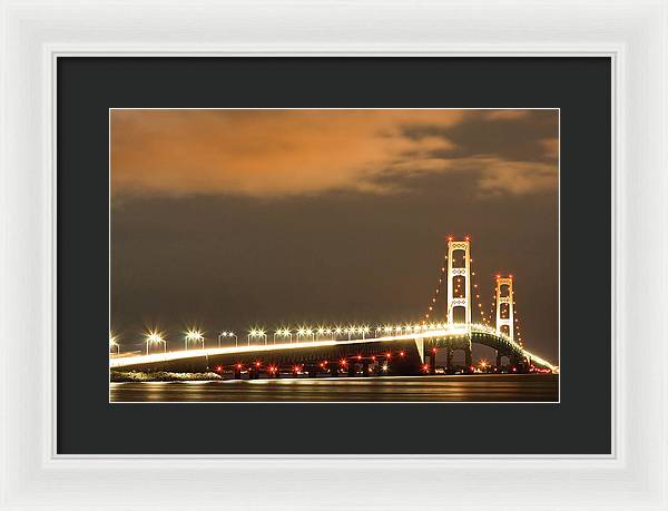 Mackinac Bridge, Michigan / Art Photo - Framed Print