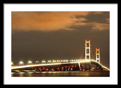 Mackinac Bridge, Michigan / Art Photo - Framed Print