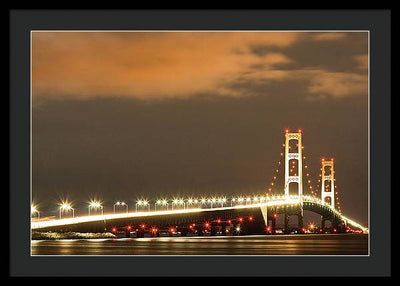 Mackinac Bridge, Michigan / Art Photo - Framed Print