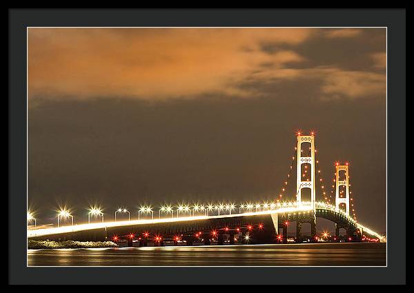 Mackinac Bridge, Michigan / Art Photo - Framed Print