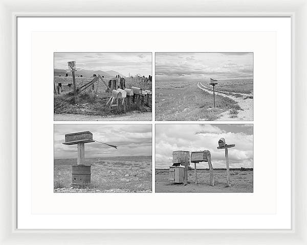 US Mail Boxes, c1940 / Art Photo - Framed Print