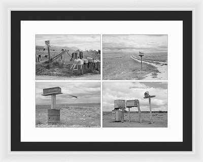 US Mail Boxes, c1940 / Art Photo - Framed Print