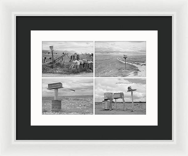 US Mail Boxes, c1940 / Art Photo - Framed Print