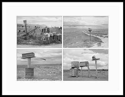 US Mail Boxes, c1940 / Art Photo - Framed Print