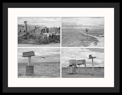 US Mail Boxes, c1940 / Art Photo - Framed Print