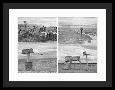 US Mail Boxes, c1940 / Art Photo - Framed Print