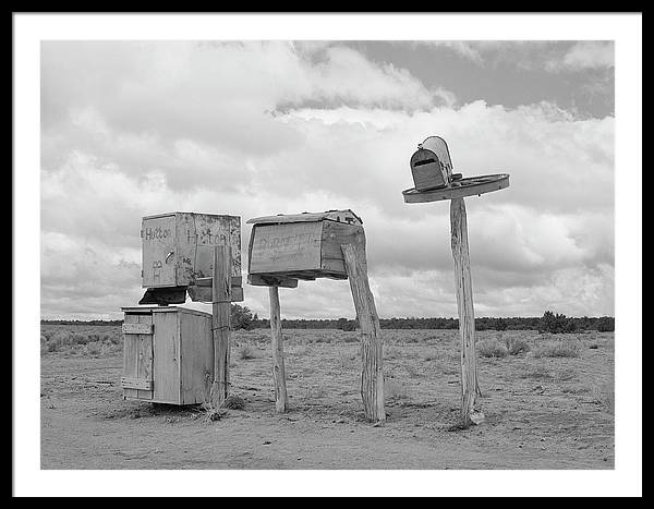 Mailboxes in Catron County, New Mexico / Art Photo - Framed Print