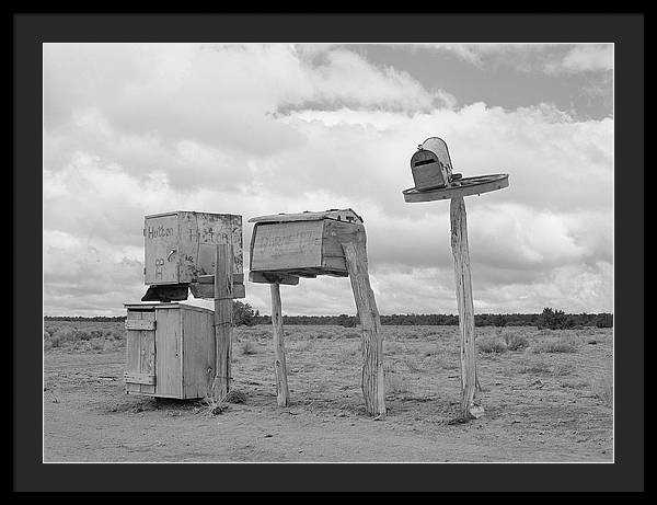 Mailboxes in Catron County, New Mexico / Art Photo - Framed Print