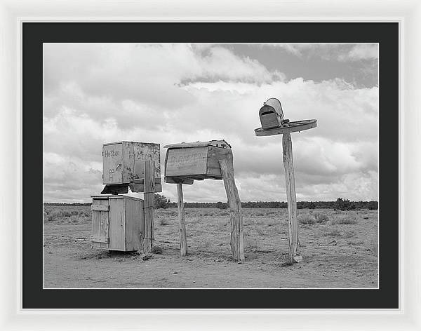 Mailboxes in Catron County, New Mexico / Art Photo - Framed Print