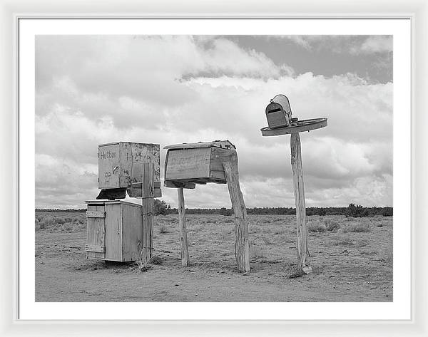 Mailboxes in Catron County, New Mexico / Art Photo - Framed Print