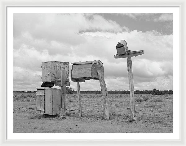 Mailboxes in Catron County, New Mexico / Art Photo - Framed Print