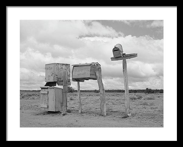 Mailboxes in Catron County, New Mexico / Art Photo - Framed Print