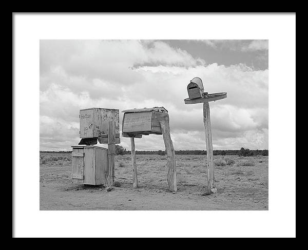 Mailboxes in Catron County, New Mexico / Art Photo - Framed Print