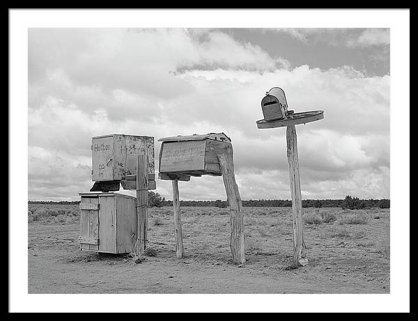 Mailboxes in Catron County, New Mexico / Art Photo - Framed Print