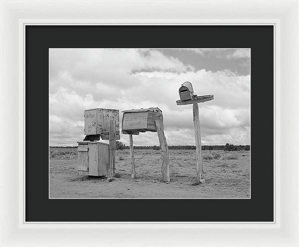 Mailboxes in Catron County, New Mexico / Art Photo - Framed Print